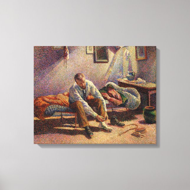 Impressão Em Tela Manhã, interior por Maximilien Luce em 1890 (Frente)