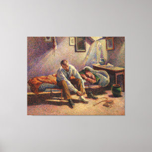 Impressão Em Tela Manhã, interior por Maximilien Luce em 1890