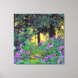 Impressão Em Tela Manhã Preguiçosa, nascer do Sol em Meu Jardim Rubi