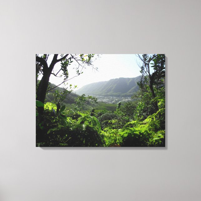 Impressão Em Tela Manoa Valley, Havaí (Frente)
