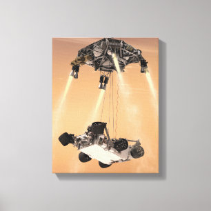 Impressão Em Tela Manobra de Sky Crane durante a descida de Marte da