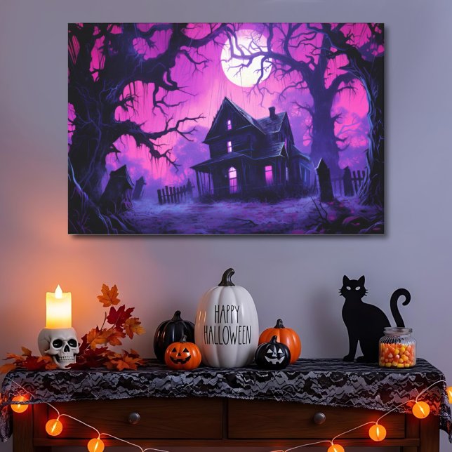 Impressão em Tela Mansão Assombrada de Halloween S (Criador carregado)