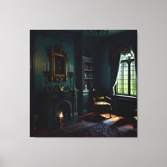 Impressão Em Tela Mansão de Dentro gótica 1 (Frente)