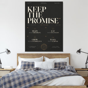 Impressão Em Tela Mantenha a Promessa™ Disciplina Premium & Pessoa
