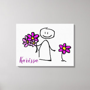 Impressão Em Tela Mantenha as flores de retenção