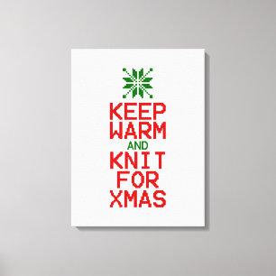 Impressão Em Tela Mantenha-se quente e o Knit para o Natal