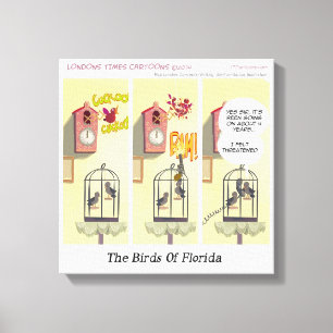 Impressão Em Tela Mantenha Seus Pássaros Chatos De Telas Engraçada