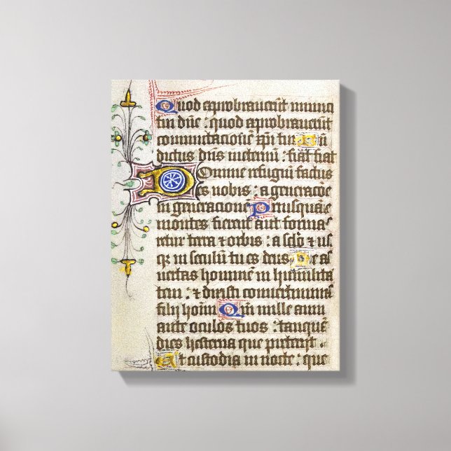 Impressão Em Tela Manuscrito iluminado (Frente)