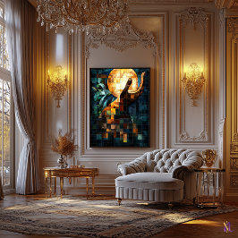 Impressão Em Tela Mão de Trabalho de arte de vidro plano