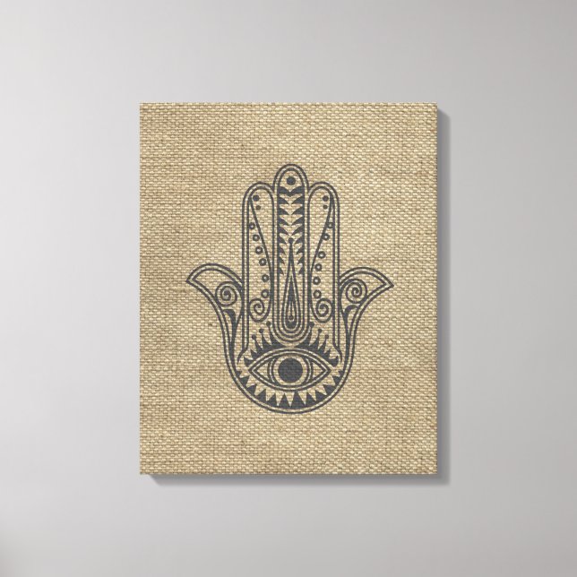 Impressão Em Tela Mão do símbolo da fatima amuleto HAMSA (Frente)