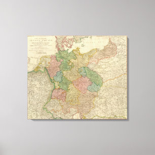 Impressão Em Tela Mapa alemão do império