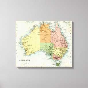 Impressão Em Tela Mapa antigo da Austrália