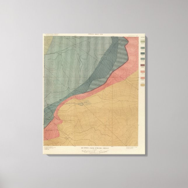 Impressão Em Tela Mapa Atlas de Folhas Especiais do Hunter Park (Frente)