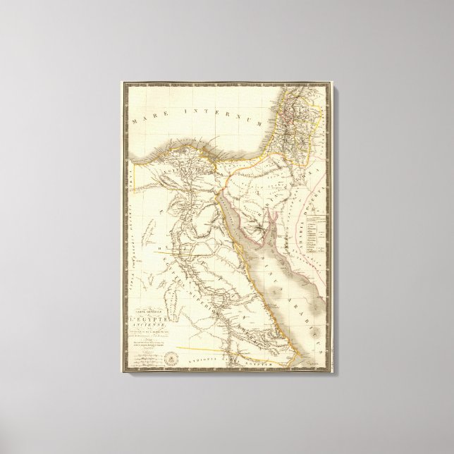 Impressão Em Tela mapa atlas do Oriente Médio (Frente)