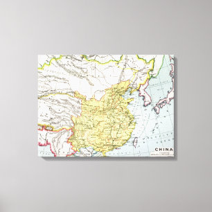 IMPRESSÃO EM TELA MAPA: CHINA, 1910