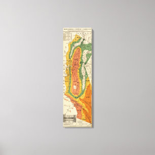 Impressão Em Tela Mapa climático de Califórnia