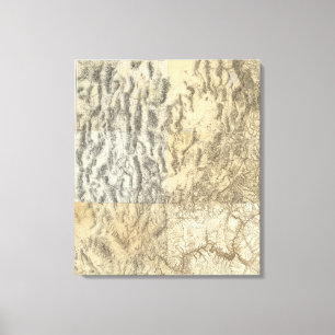 Impressão Em Tela Mapa composto de Arizonas, Nevada e Utah