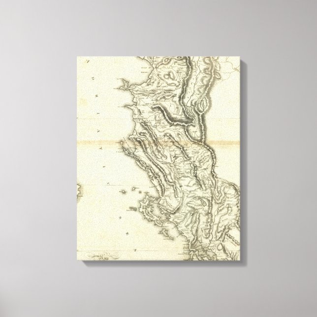 Impressão Em Tela Mapa da Albânia (Frente)