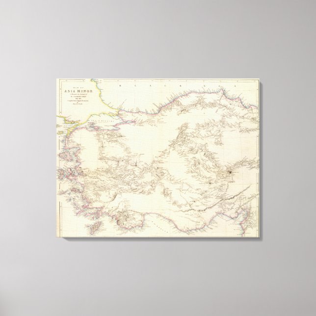 Impressão Em Tela Mapa da Ásia Menor (Frente)