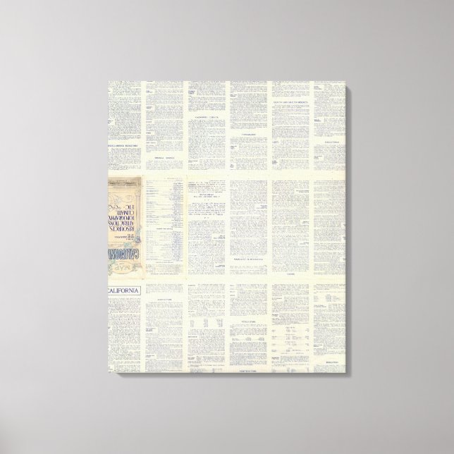 Impressão Em Tela Mapa da Califórnia 4 (Frente)