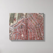 Mapa da cidade de réplica de Amsterdã 1652