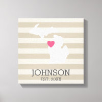 Mapa da Cidade do Estado Nativo de Michigan - Casa