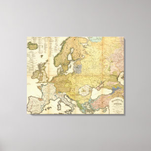 Impressão Em Tela Mapa da etnografia de Europa