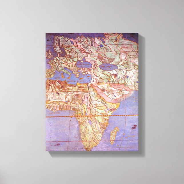 Impressão Em Tela Mapa da Europa e da África (Frente)