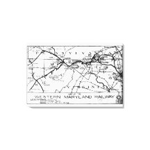 Mapa da Ferrovia de Maryland Ocidental para 1920