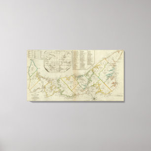 Impressão Em Tela Mapa da Ilha das Ruas John