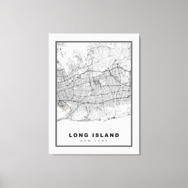 Impressão Em Tela Mapa da Ilha Longa (Frente)