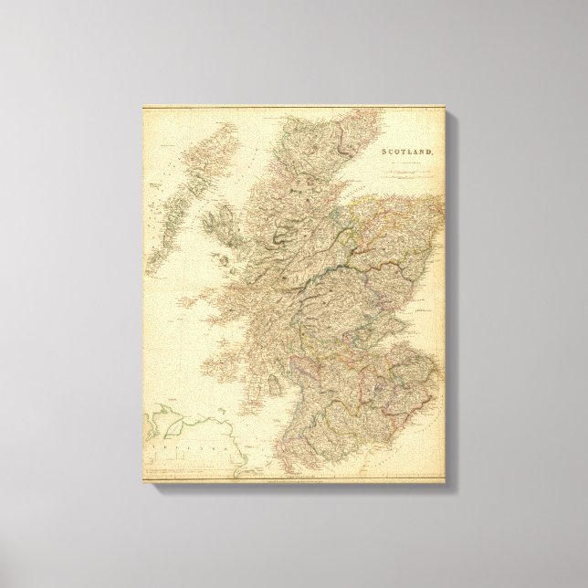 Impressão Em Tela Mapa da Inglaterra (Frente)