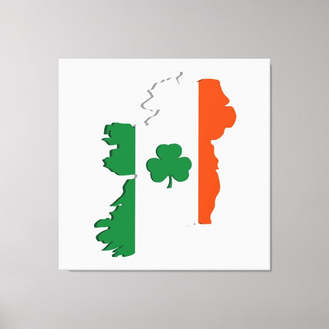 Impressão Em Tela Mapa da Irlanda (Frente)