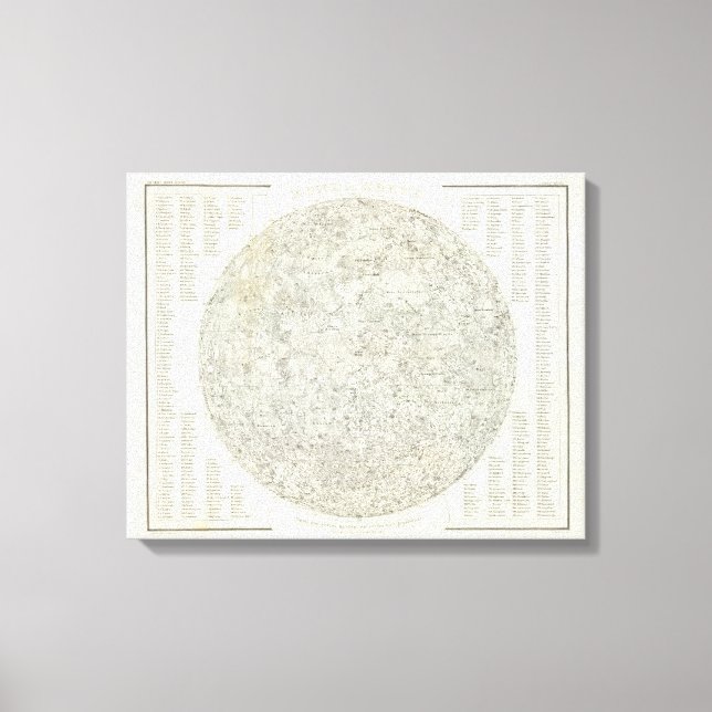Impressão Em Tela Mapa da Lua (Frente)
