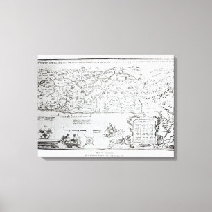 Impressão Em Tela Mapa da Palestina, de uma Passover Haggadah