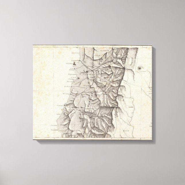 Impressão Em Tela Mapa da República do Chile 3 (Frente)