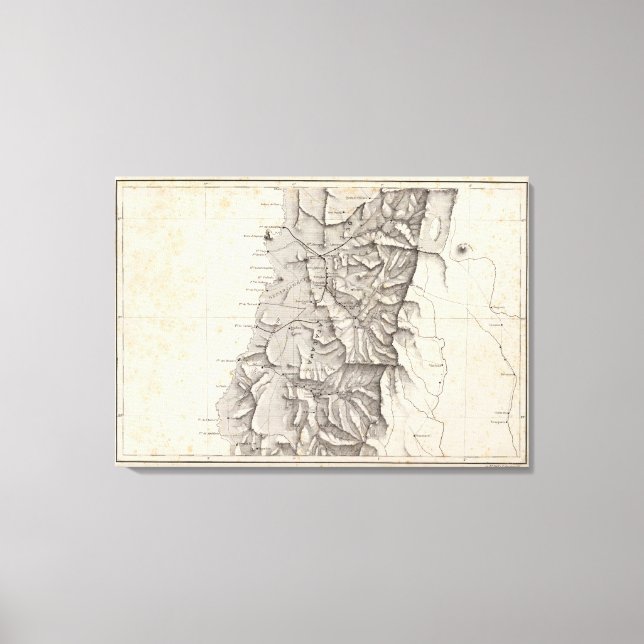 Impressão Em Tela Mapa da República do Chile 3 (Frente)