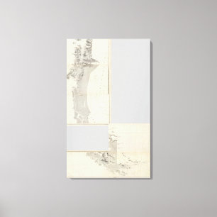 Impressão Em Tela Mapa da república do Chile 915