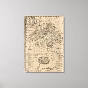 Impressão Em Tela Mapa da Suiça