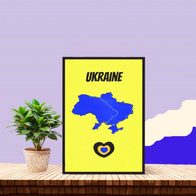 Impressão Em Tela Mapa da Ucrânia (Criador carregado)