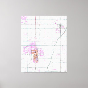 Impressão Em Tela Mapa da Vintage da Arizona Chandler & Gilbert (195