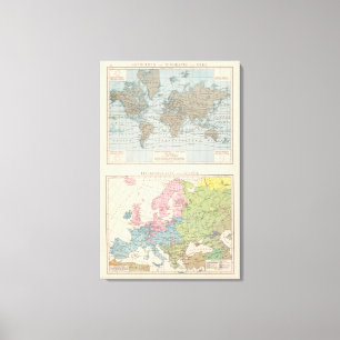 Impressão Em Tela Mapa das religiões em Europa