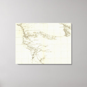 Impressão Em Tela Mapa de África ocidental