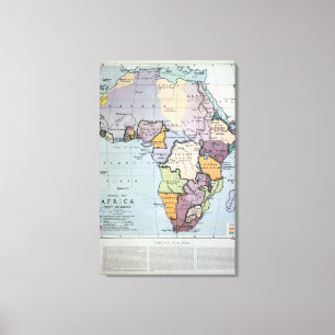 Impressão Em Tela Mapa de África que mostra os limites do Tratado,