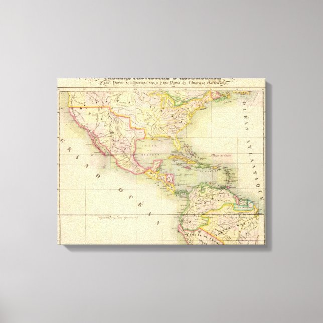 Impressão Em Tela Mapa de Assembleia da América (Frente)