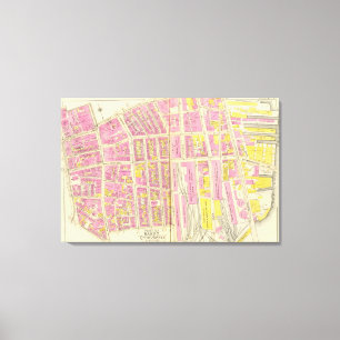 Impressão Em Tela Mapa de Boston 3