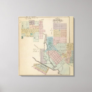 Impressão Em Tela Mapa de Chatfield, mapa de Caledonia, Minn