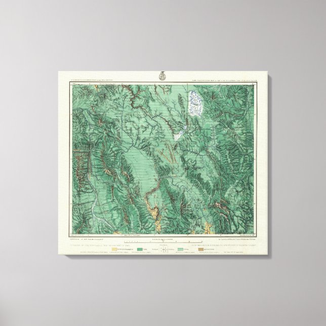 Impressão Em Tela Mapa de Classificação de Terra de Idaho (Frente)