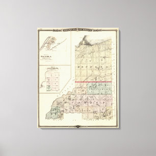Impressão Em Tela Mapa de condados de Douglas e de Burnett