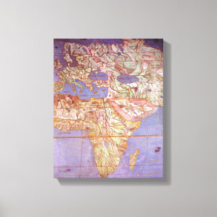 Impressão Em Tela Mapa de Europa e de África